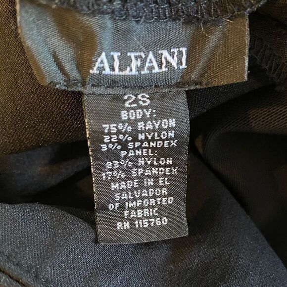 Alfani 2S Black Stretch Pull-On Workwear Everyday Long Pants - Picture 7 of 7